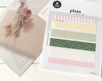 Suatelier Stickers | Suatelier Japan | Journaling | Planner Stickers | Scrapbooking Stickers | Plain Deco | Masking Stickers | 1673