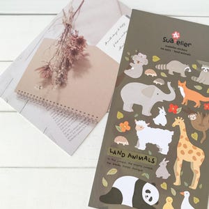 Adesivi Suatelier / Adesivi per diario / Adesivi per planner / Adesivi per scrapbooking / Adesivi Kawaii / Animali / Animali dell&#39;amore / Animali terrestri / 1072