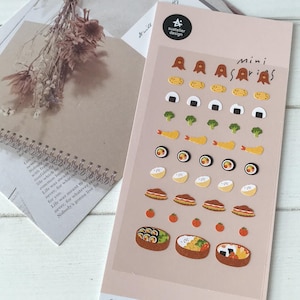 Suatelier Aufkleber | Journaling | Planer Aufkleber | Scrapbooking Aufkleber | Kawaii Aufkleber | Japanisches Essen Aufkleber | Mini-Serie | 120