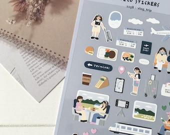 Suatelier Stickers | Journaling | Planner Stickers | Scrapbooking Stickers | Kawaii Stickers | Travel Stickers | Vlog Trip | 1158