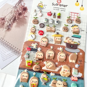 Suatelier Aufkleber | Journaling | Planer Aufkleber | Scrapbooking Aufkleber | Kawaii Aufkleber | Niedliche Aufkleber | koreanische Aufkleber | 1008