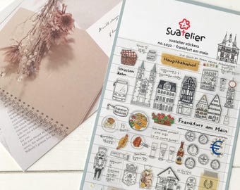 Suatelier Frankfurt Aufkleber | Reise Journal Scrapbook Planer | 1032