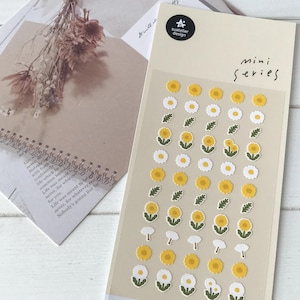 Suatelier Aufkleber | Journaling | Planer Aufkleber | Scrapbooking Aufkleber | Kawaii Aufkleber | Blumen Aufkleber | Sonnenblume Sicker | 115