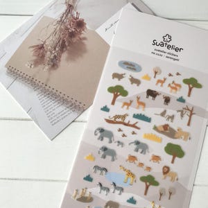 Suatelier Aufkleber | Journaling | Planer Aufkleber | Scrapbooking Aufkleber | Kawaii Aufkleber | Tiere | für alle Tierliebhaber | Serengeti | 1122