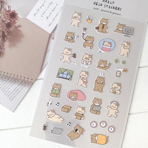 Suatelier Aufkleber | Journaling | Planer Aufkleber | Scrapbooking Aufkleber | Kawaii Aufkleber | Katzenaufkleber | Goyomi & Goyomi | 1176