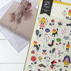 Suatelier Aufkleber | Journaling | Planer Aufkleber | Scrapbooking Aufkleber | Kawaii Aufkleber | Sonia Aufkleber | Herz | 2002