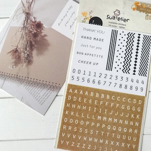 Adesivos Suatelier | Diário | Adesivos Planner | Adesivos Scrapbooking | Adesivos Kawaii | Adesivos Número e Letra | Carta | 1020