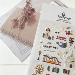 Suatelier Aufkleber | Journaling | Planer Aufkleber | Scrapbooking Aufkleber | Kawaii Aufkleber | Glücklicher Tag | Oh glücklicher Tag | 1106
