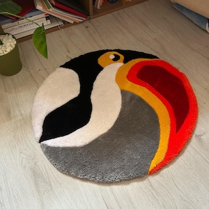 Flauschiger getufteter Cartoon-Teppich, ein lustiger und weicher Touch für Ihr Wohnzimmer oder Schlafzimmer, Geschenkidee, Weihnachtsgeschenk, Cartoon-Charakter-Teppich