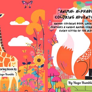 Alphabet lernen Malbuch, Tieralphabet, Kinder 5-9 Färbung, Lerntiere, Geschenk für Kinder