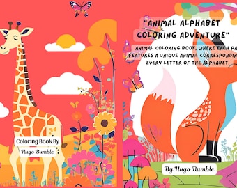 Animal Alphabet Coloring Book, Educational ABC Learning