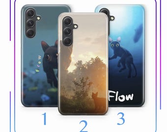 Flow A3 携帯ケースカバー Samsung A14 A15 A16 A17 A25 A26 A33 A34 A35 A36 A53 A54 A55 A56 A72 A73 + その他モデル用 漫画黒猫 ストラウメ