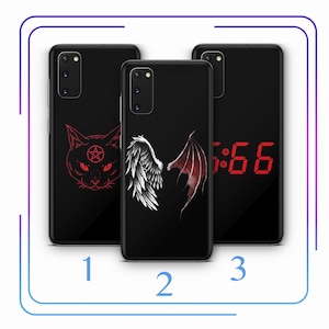 Devil A3 Phone Case Cover For Samsung Galaxy S10 S20 S21 S22 S23 S24 FE S25 Plus Ultra Model Satan Pentagram 666 Demon Hell Dark Spirit