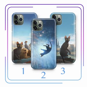 Flow A2 携帯ケースカバー Apple iPhone 11 12 13 14 15 16 e PRO PLuS MINI MAX モデル 漫画 黒猫 ストラウメ アニマンズ フレンズ フラッド
