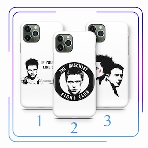 Fight Club A3 Phone Case Cover For Apple iPhone 11 12 13 14 15 16 e 17 Air PRO Plus Mini Max Hollywood Movie Brad Pitt American Film