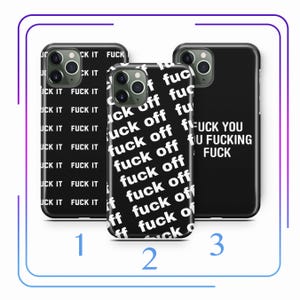 Fuck A2 Phone Case Cover For Apple iPhone 11 12 13 14 15 16 e 17 Air PRO Plus Mini Max Fuck You Profanity Word Swear Curse Cuss Swearing