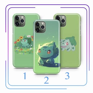 Bisasam A1 Telefon Fall Abdeckung für Apple iPhone 11 12 13 14 15 16 e PRO PLUS Mini MAX Modelle Cartoon Tier Held von einem Ball Gotta Catch Em