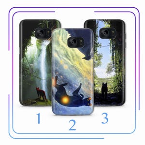 Flow A1 Telefoon Case Cover Voor Samsung Galaxy S5 S6 S7 S8 S9 Edge Plus LTE NEO Modellen Cartoon Zwarte Kat Straume Animans Vrienden Flood