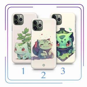 Bisasam A2 Telefon Fall Abdeckung für Apple iPhone 11 12 13 14 15 16 e PRO PLUS Mini MAX Modelle Cartoon Tier Held von einem Ball Gotta Catch Em