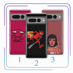 Teufel A2 Telefon Fall Abdeckung für Google Pixel 6 6A 7 7A 8 8A 9 9A Pro XL Modelle Satan Pentagram 666 Diabalo Dämon Hell Dark Spirit