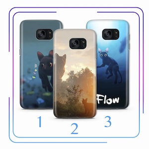 Flow A3 Telefoon Case Cover Voor Samsung Galaxy S5 S6 S7 S8 S9 Edge Plus LTE NEO Modellen Cartoon Zwarte Kat Straume Animans Vrienden Flood