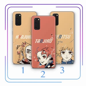 Demon Slayer A1 Phone Case Cover For MANY VARIOUS Samsung Galaxy Models Japanese Anime Cartoon Martial Arts Series