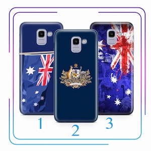 Australian Flag A4 Phone Case Cover For Samsung Galaxy A3 A5 A6 A7 A8 J3 J5 J6 J7 2016 - 2018 Model Aussie Flag Of Australia Blue Union Jack