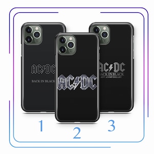 ACDC A2 Phone Case Cover For Apple iPhone 11 12 13 14 15 16 e PRO PLuS MiNI MAX Models Australian Rock Music Band Ac/Dc Ac Dc Hard Rock