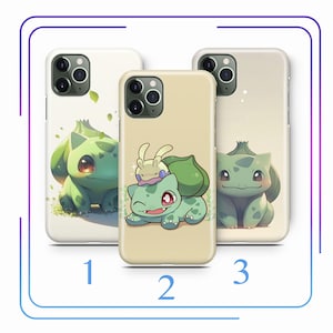 Bisasam A3 Telefon Fall Abdeckung für Apple iPhone 11 12 13 14 15 16 e PRO PLUS Mini MAX Modelle Cartoon Tier Held von einem Ball Gotta Catch Em
