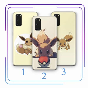 Eevee A4 Phone Case Cover For Samsung Galaxy S10 S20 S21 S22 S23 S24 FE S25 Plus Ultra Model Cartoon Animal Hero From A Ball Gotta Catch Em
