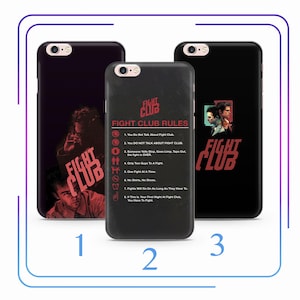 Fight Club A1 Phone Case Cover For Apple iPhone 5 SE 2020 2022 6 7 8 X Xs XR MaX PLuS Models Hollywood Movie Brad Pitt American Film