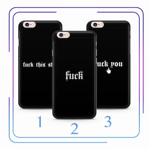 Fuck A5 携帯ケースカバー Apple iPhone 5 SE 2020 2022 6 7 8 X Xs XR MaX PLuS モデル用 Fuck You 汚い言葉 罵り ののしり ののしり