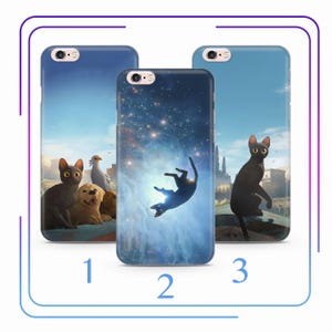 Flow A2 Telefoon Case Cover Voor Apple iPhone 5 SE 2020 2022 6 7 8 X Xs XR MaX Plus Modellen Cartoon Zwarte Kat Straume Animans Vrienden Flood