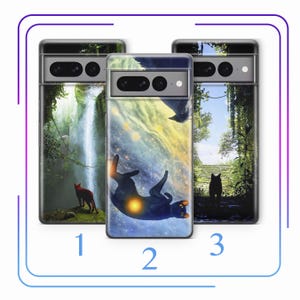 Flow A1 Telefoon Case Cover Voor Google Pixel 6 6A 7 7A 8 8A 9 9A Pro XL Modellen Cartoon zwarte kat Straume Animans Vrienden Flood