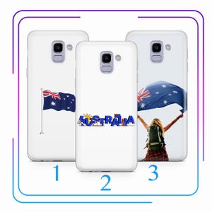 Australian Flag A3 Phone Case Cover For Samsung Galaxy A3 A5 A6 A7 A8 J3 J5 J6 J7 2016 - 2018 Model Aussie Flag Of Australia Blue Union Jack