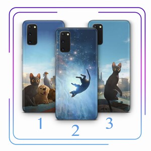 Flow A2 Phone Case Cover For Samsung Galaxy S10 S20 S21 S22 S23 S24 FE S25 Plus Ultra Models Cartoon Black Cat Straume Animans Friends Flood