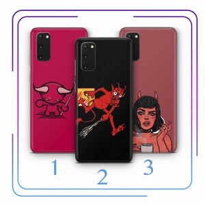 Devil A2 Phone Case Cover For Samsung Galaxy S10 S20 S21 S22 S23 S24 FE S25 Plus Ultra Model Satan Pentagram 666 Demon Hell Dark Spirit