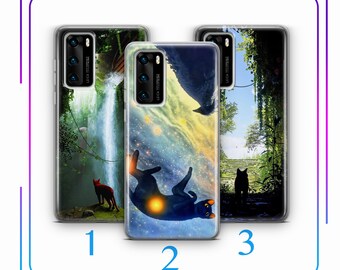 Flow A1 Phone Case Cover For Huawei P9 P10 P20 P30 P40 Lite PRO Plus LG G5 G6 Models Cartoon Black Cat Straume Animans Friends Flood