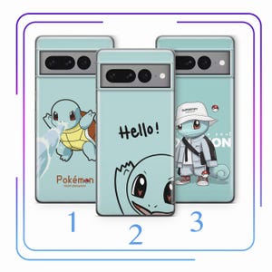 Squirtle A4 Phone Case Cover For Google Pixel 6 6A 7 7A 8 8A 9 9A Pro XL Models Cartoon Animal Hero From A Ball Gotta Catch Em All
