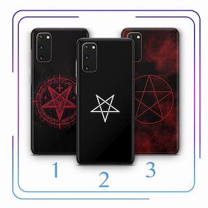 Devil A1 Phone Case Cover For Samsung Galaxy S10 S20 S21 S22 S23 S24 FE S25 Plus Ultra Model Satan Pentagram 666 Demon Hell Dark Spirit
