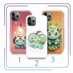 Bisasam A9 Telefon Fall Abdeckung für Apple iPhone 11 12 13 14 15 16 e PRO PLUS Mini MAX Modelle Cartoon Tier Held von einem Ball Gotta Catch Em