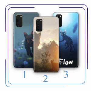 Flow A3 Phone Case Cover For MANY VARIOUS Samsung Galaxy Models Cartoon Black Cat Straume Animans Friends Flood