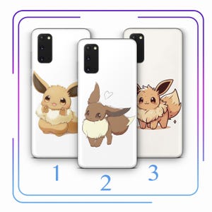 Eevee A5 Phone Case Cover For Samsung Galaxy S10 S20 S21 S22 S23 S24 FE S25 Plus Ultra Model Cartoon Animal Hero From A Ball Gotta Catch Em