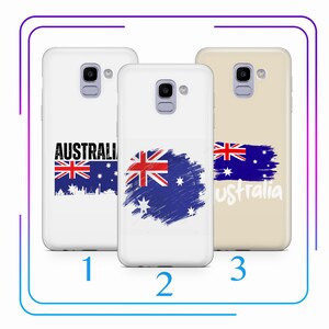 Australian Flag A1 Phone Case Cover For Samsung Galaxy A3 A5 A6 A7 A8 J3 J5 J6 J7 2016 - 2018 Model Aussie Flag Of Australia Blue Union Jack