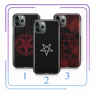 Devil A1 Phone Case Cover For Apple iPhone 11 12 13 14 15 16 e PRO PLuS MiNI MAX Models Satan Pentagram 666 Diabalo Demon Hell Dark Spirit