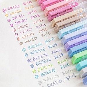 8 Stück / Lot Jahreszeiten Farbneutrale Stifte Set || &quot;Dried Rose&quot; & &quot;&quot;Breeze Blue&quot;&quot; Multi Farben, 0,5 mm Kugelschreiber.&quot;