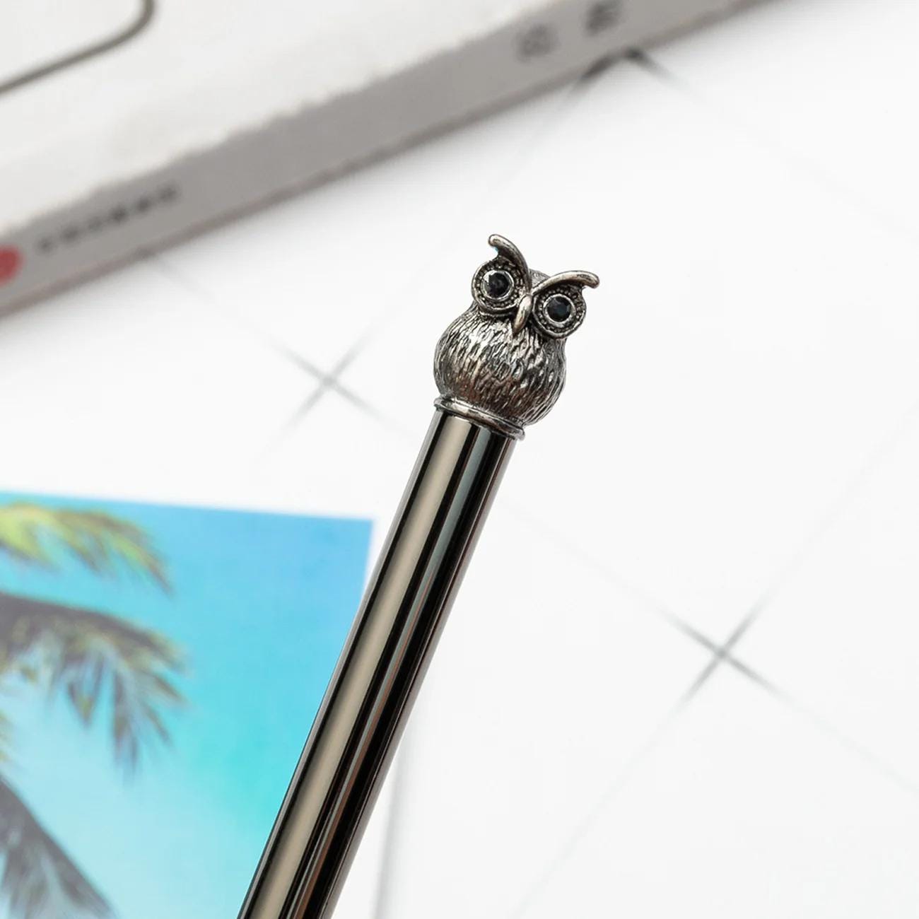 Elegant Metal Owl Ballpoint Pen || Stylish Writing Instrument in 4 Colors