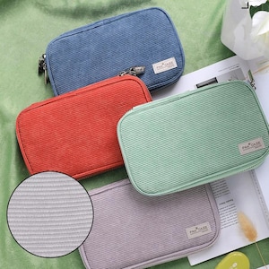 KOKUYO corduroy pannenhoes || Multifunctioneel etui of opbergetui, reis- en schoolorganizer