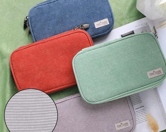 KOKUYO Corduroy Pan Case || Multi-Functional Pencil Case or Storage Pouch, Travel & School Organizer