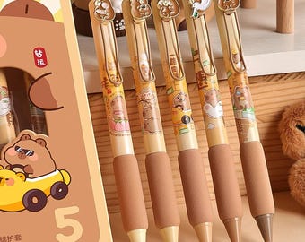 6 Stück Radierbare Kugelschreiber - 0.5mm Mit Tier-Motiven Für Kinder